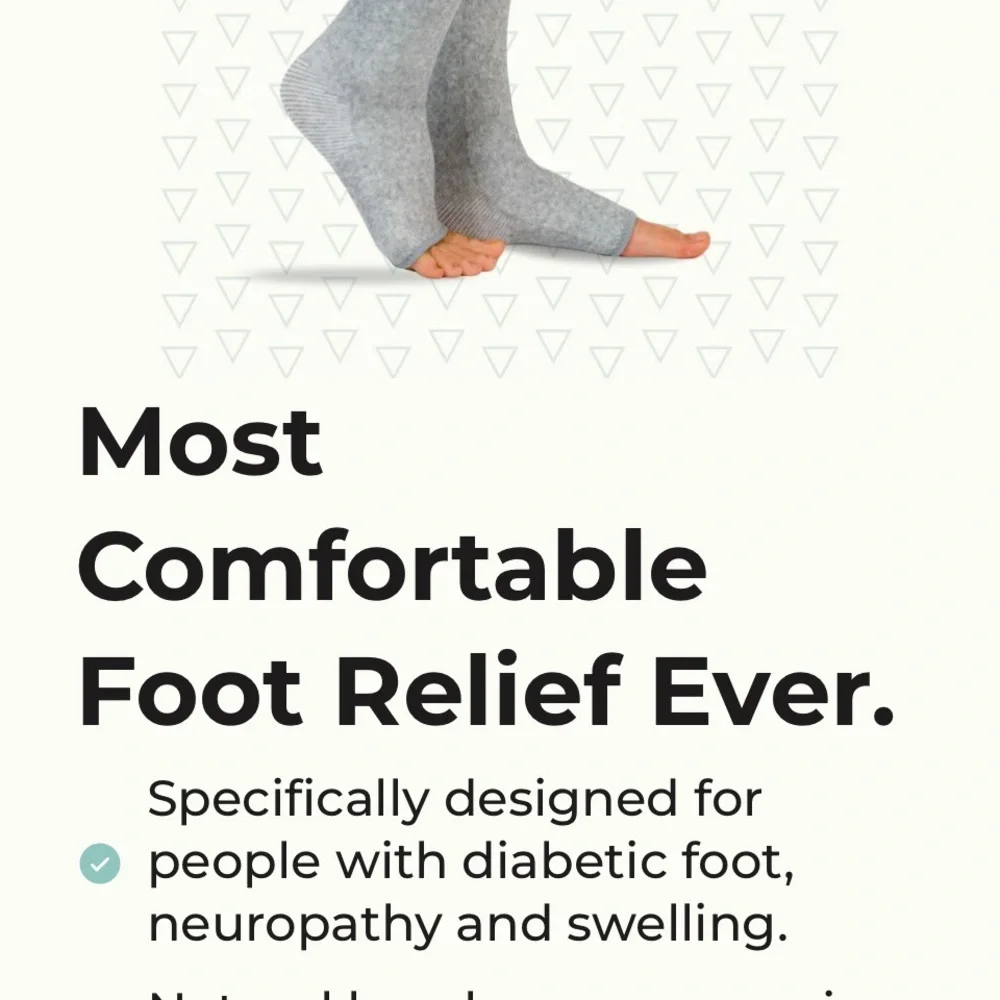 Bamboo Gray Compression Foot sleeves - Picture 4 of 10